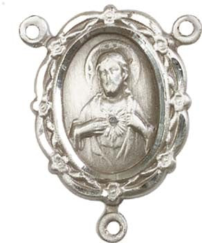 Scapular Sterling Silver Rosary Centerpiece