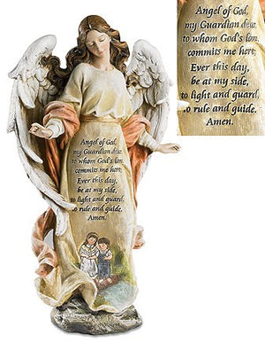 Guardian Angel with Children Prayer Statue - 12.5' High
