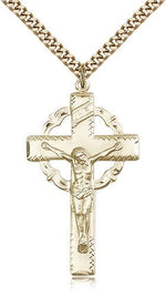 Celtic Crucifix Medal High Polish