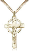 Celtic Crucifix Medal High Polish