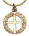 Cross on Wreath Pendant