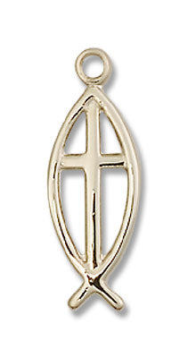 Ichthus Fish with Cross Pendant for Women