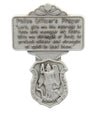 St. Michael Police Officer Prayer Visor Clip, Pewter - 2 1/4'H