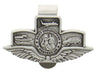 St. Christopher with Wings Land-Air-Sea Visor Clip, Pewter - 2 5/8'W