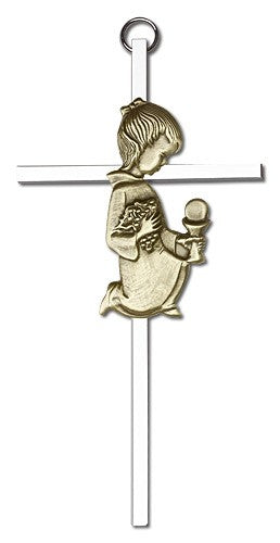 First Communion Girl Cross  6 inch