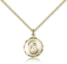 Round Etched Cross Necklace
