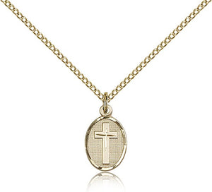 Oval Pendant with Cross Center Necklace