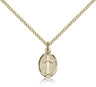 Oval Pendant with Cross Center Necklace