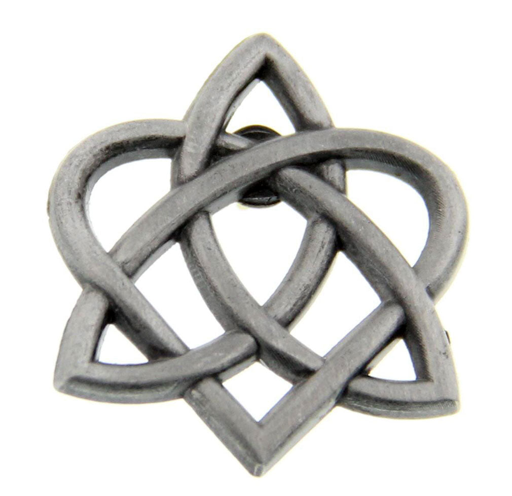 Celtic Trinity Heart Lapel Pin - 1'