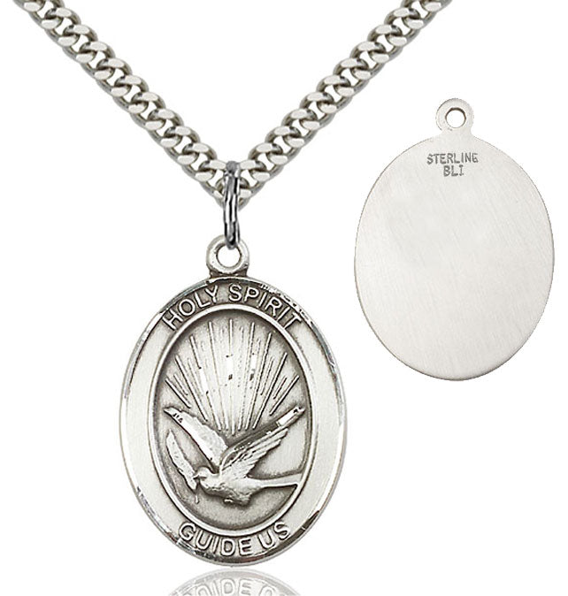 Holy Spirit Guide Us Oval Pendant Necklace