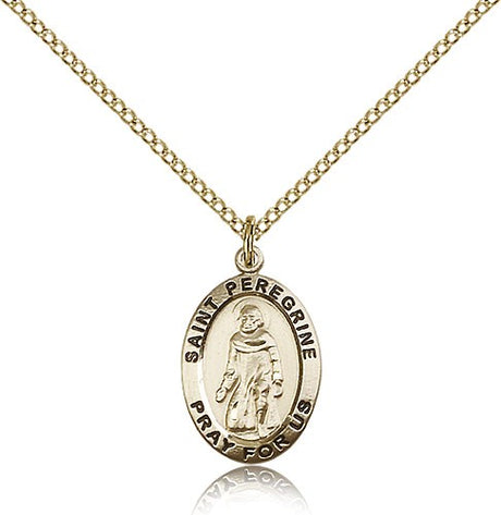 St. Peregrine Oval Medal Necklace