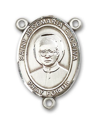 St. Josemaria Escriva Rosary Centerpiece Sterling Silver or Pewter