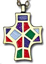I Have Called You By Name Multi-Colored Cross Pendant