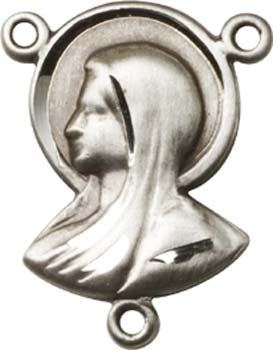 Madonna Sterling Silver Rosary Centerpiece