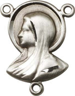 Madonna Sterling Silver Rosary Centerpiece