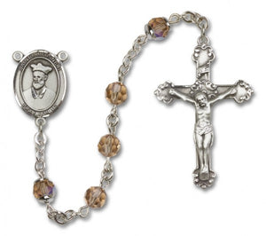 St. Philip Neri Sterling Silver Heirloom Rosary Fancy Crucifix