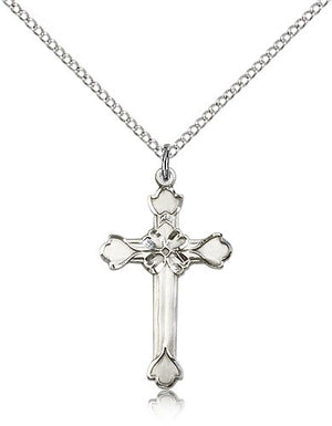 Floral Center Women's Cross Necklace