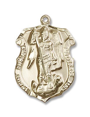 St. Michael the Archangel Badge Shaped Medal for Women