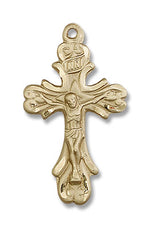Antiqued Elegant Crucifix Necklace
