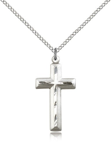 Matte Satin Finish Cross Women's Cross Necklace