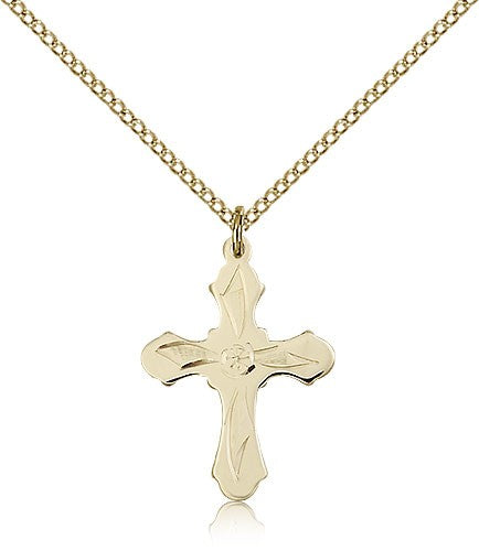 Women's Glass Center Cross Necklace