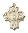 5-Way Hispanic Saint Cross Pendant