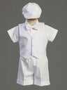 Dexter Polycotton Baptism Short Set with Basketweave Vest