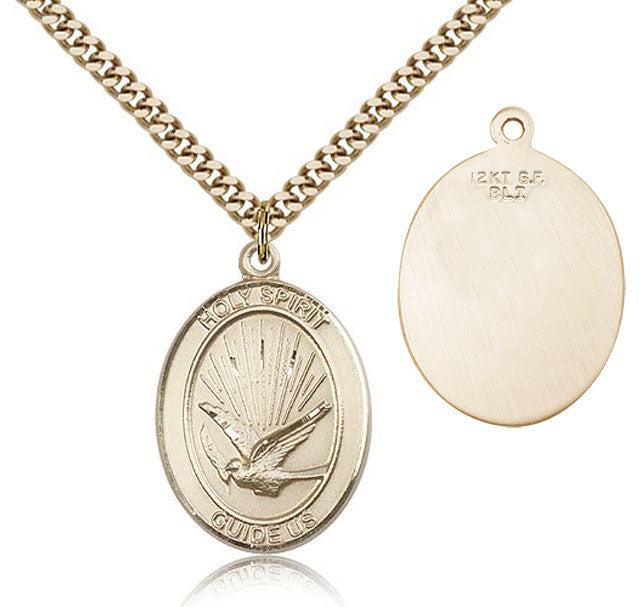 Holy Spirit Guide Us Oval Pendant Necklace