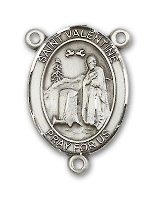 St. Valentine of Rome Rosary Centerpiece Sterling Silver or Pewter