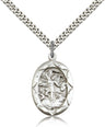 St. Michael & Guardian Angel Oval Scalloped Medal
