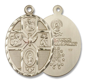 Men's Large 5-Way Holy Spirit Medal