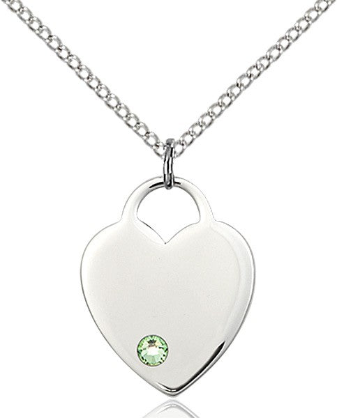 Medium Heart Shaped Pendant with Birthstone Options