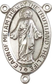 Scapular Sterling Silver Rosary Centerpiece