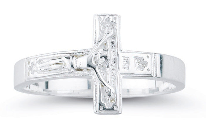 Crucifix Ring Sterling Silver for Men