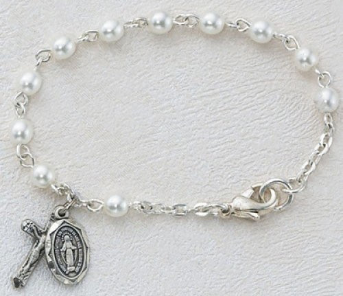 Baby Rosary Bracelet with Pearls
