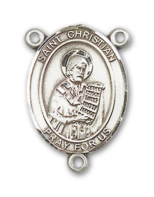 St. Christian Demosthenes Rosary Centerpiece Sterling Silver or Pewter