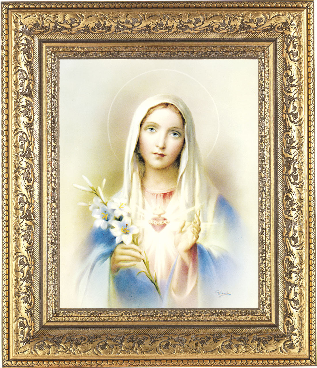 Immaculate Heart of Mary 8x10 Framed Print Under Glass