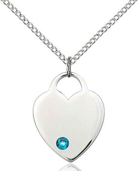 Medium Heart Shaped Pendant with Birthstone Options