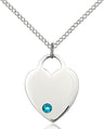 Medium Heart Shaped Pendant with Birthstone Options