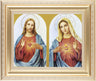 Sacred Heart and Immaculate Heart 8x10 Framed Print Under Glass