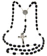 St. Benedict Black Wood Rosary 7mm for Men