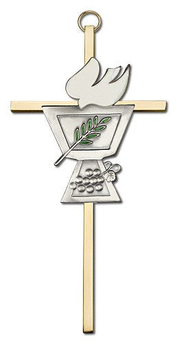 Confirmation Chalice and Dove Wall Cross 6'