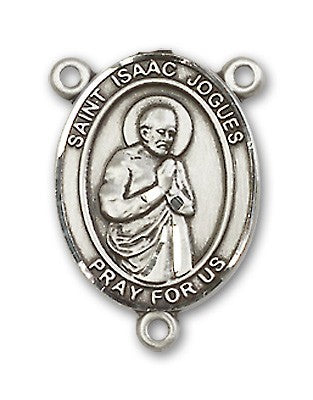 St. Isaac Jogues Rosary Centerpiece Sterling Silver or Pewter