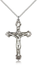 Antiqued Scroll Tip Crucifix Pendant