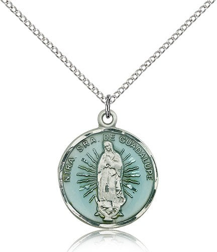 Our Lady of Guadalupe Round Medal Spanish
