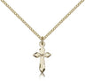 Small Cross Necklace with Etched Tips