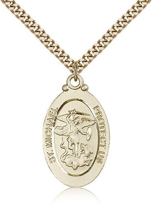 Oval Double-sided St. Michael Guardian Medal