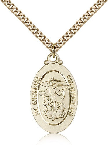 Oval Double-sided St. Michael Guardian Medal
