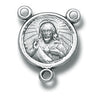 Sterling Silver Sacred Heart Rosary Centerpiece
