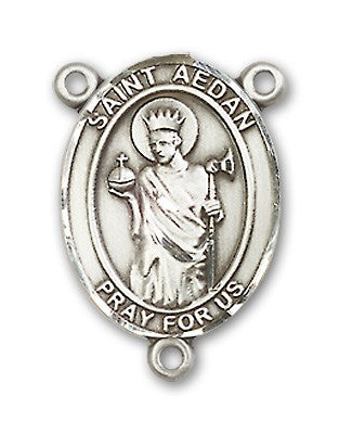 St. Aedan of Ferns Rosary Centerpiece Sterling Silver or Pewter